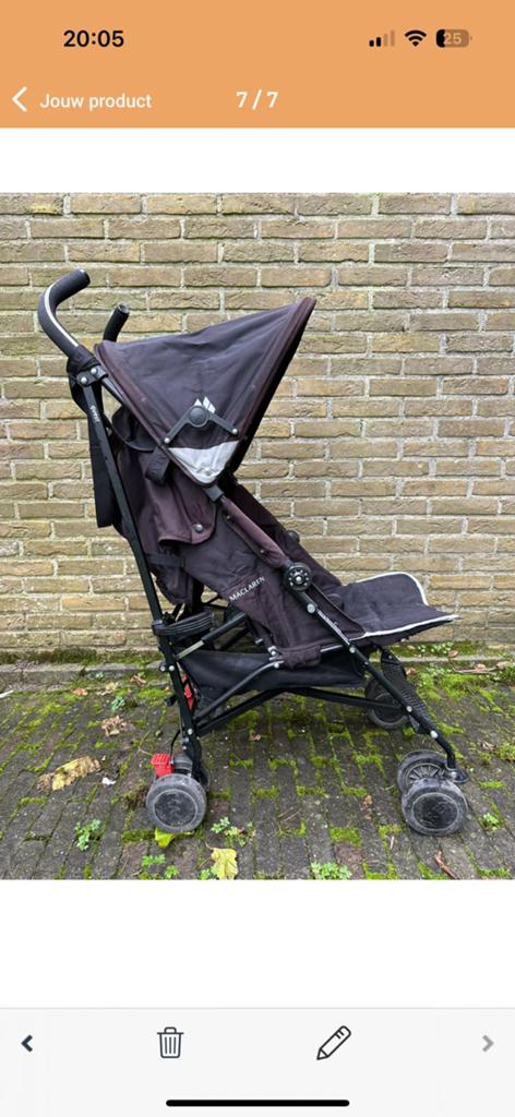 Maclaren, inklapbare kinderwagen/ buggy, Kinderen en Baby's, Buggy's, Ophalen of Verzenden, Zo goed als nieuw, Maclaren