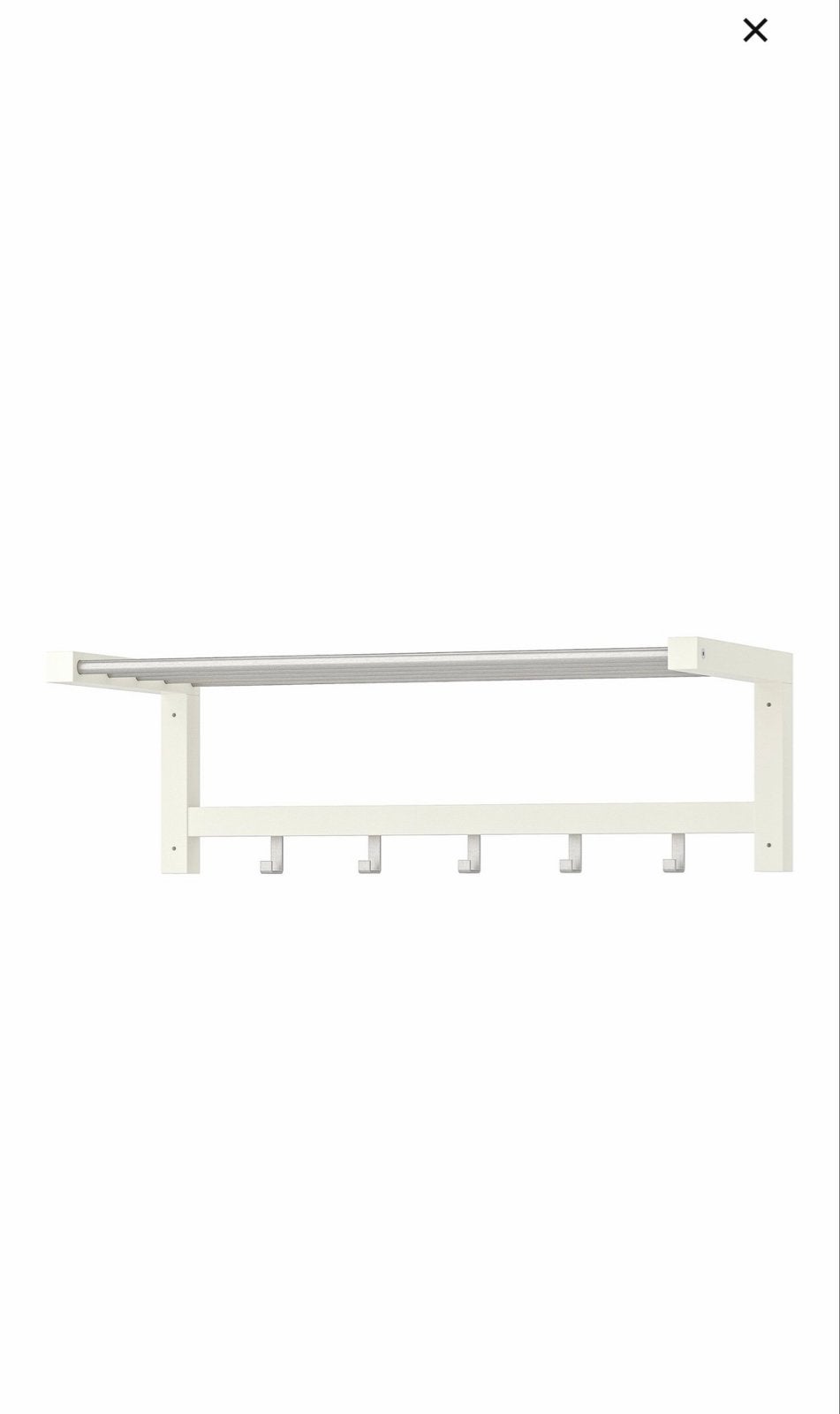 IKEA TJUSIG kapstok wit, gebruikt, Huis en Inrichting, Woonaccessoires | Kapstokken, Gebruikt, Wandkapstok, Hout, Ophalen