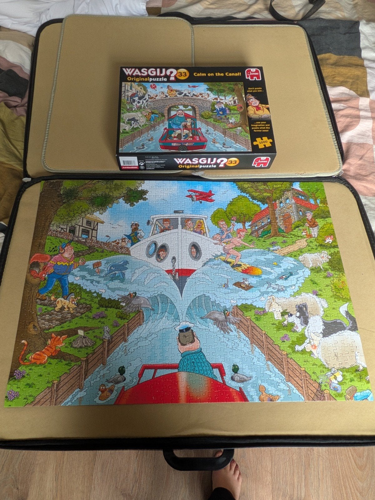 wasgij calm on the Canal  puzzel 1000 stukjes, Ophalen, Zo goed als nieuw