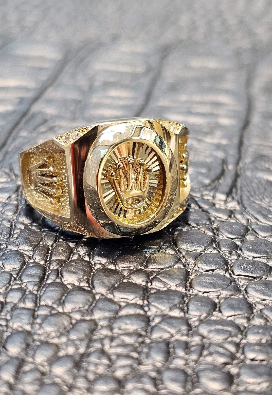 Prachtige 14k gouden rolex ring