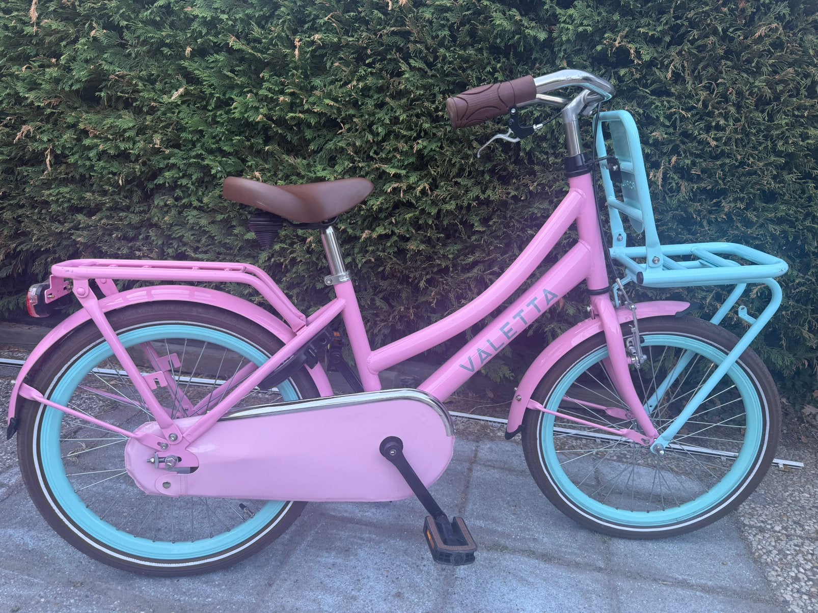 Popal Valetta 20 inch meisjesfiets roze/turquoise, Ophalen, Zo goed als nieuw, 20 inch, Handrem