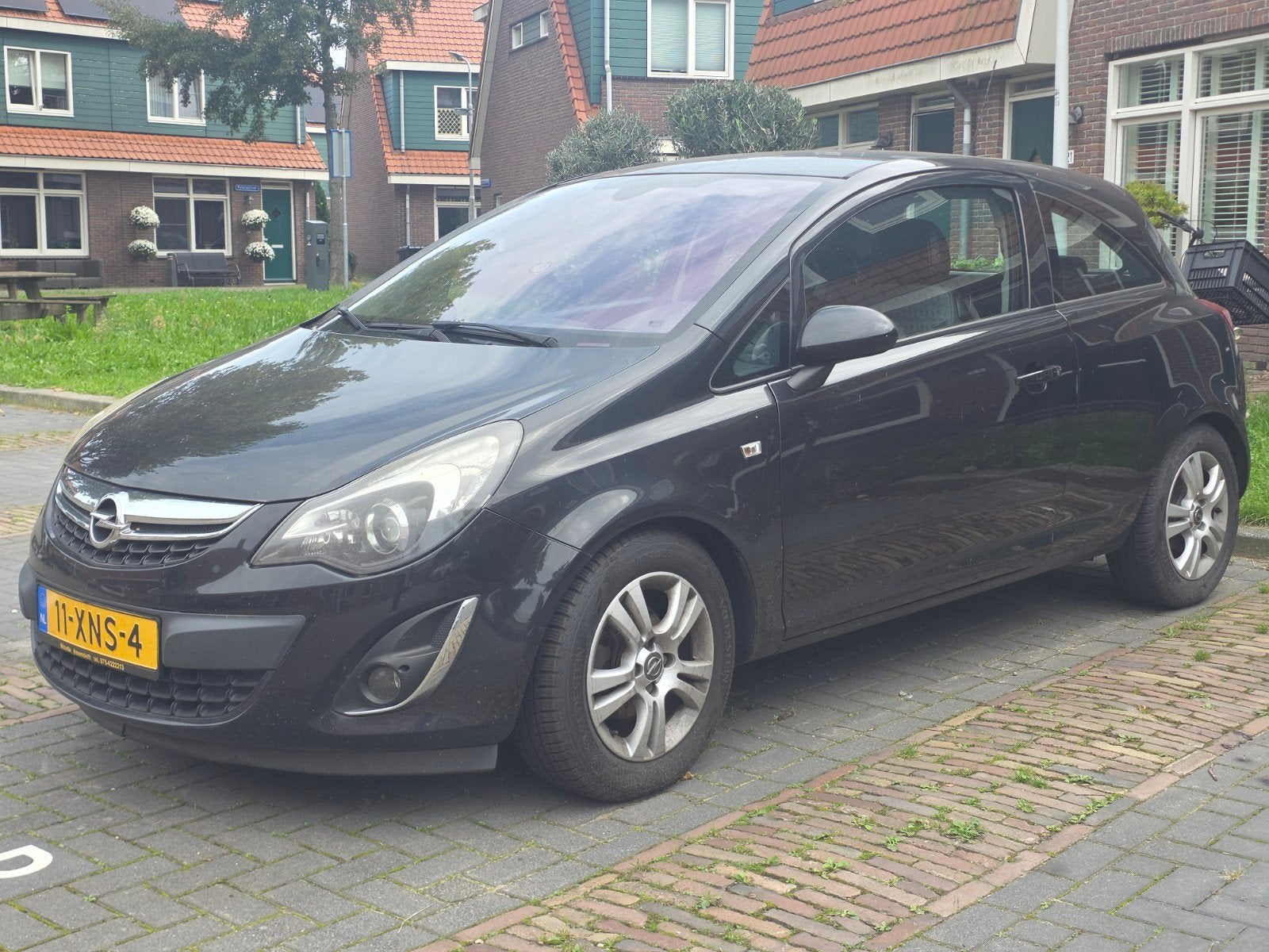 Opel Corsa 1.3 Cdti 70KW 3D 2012 Zwart, Auto's, Voorwielaandrijving, Zwart, Zwart, Origineel Nederlands