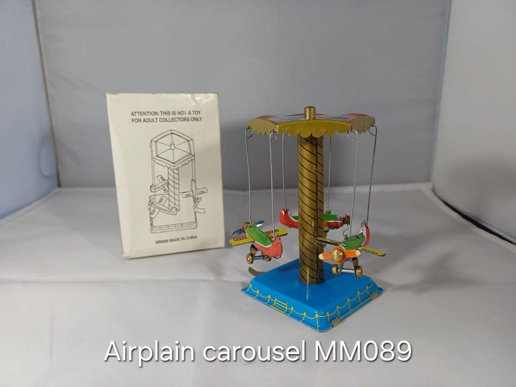 Blikken speelgoed Airplane carrousel MM089, Ophalen of Verzenden