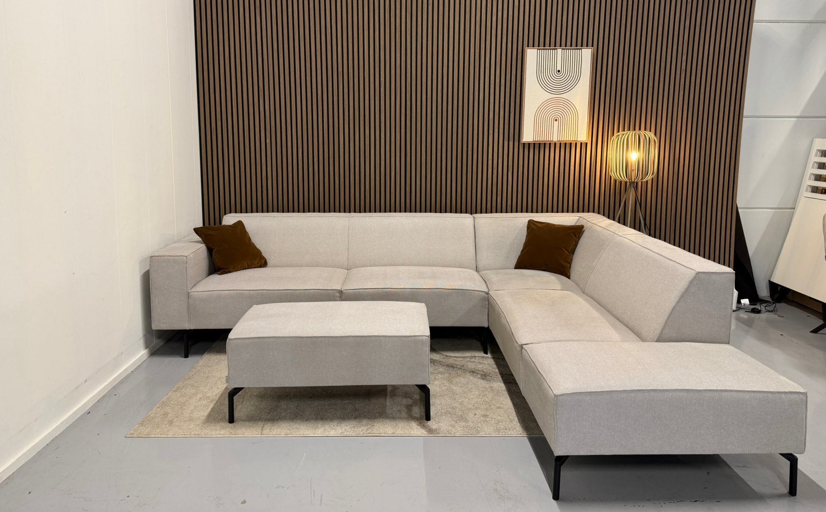By Sidde - Nord - Beach Sandy  Hoekbank  Beige - Nette Staat, Ophalen of Verzenden, Zo goed als nieuw, 150 cm of meer, Vierpersoons of meer