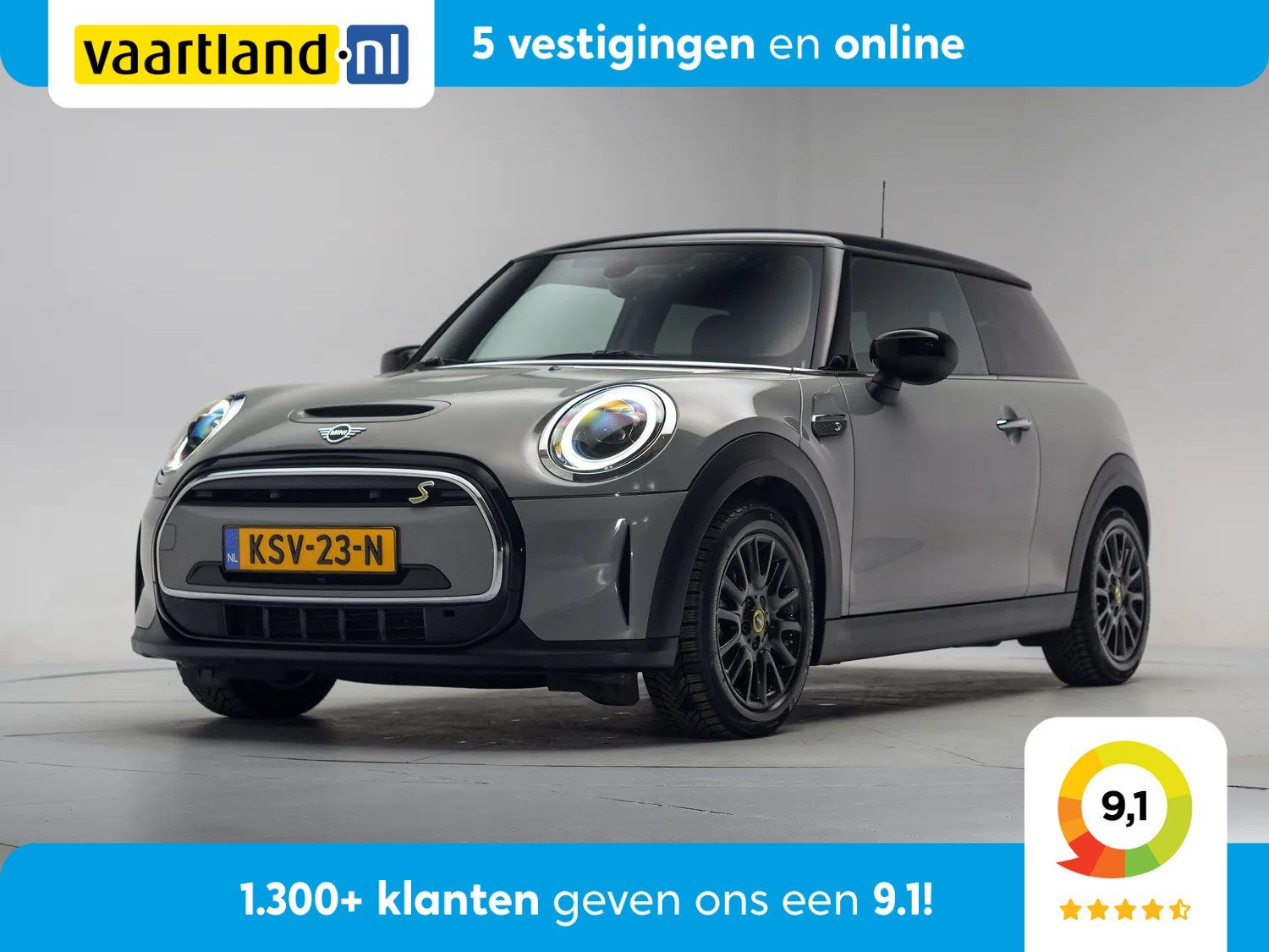 MINI Mini Electric Classic 33 kWh [ Navi Apple/Android Clima, 0 cilinders, Gebruikt, 1340 kg, 33 kWh