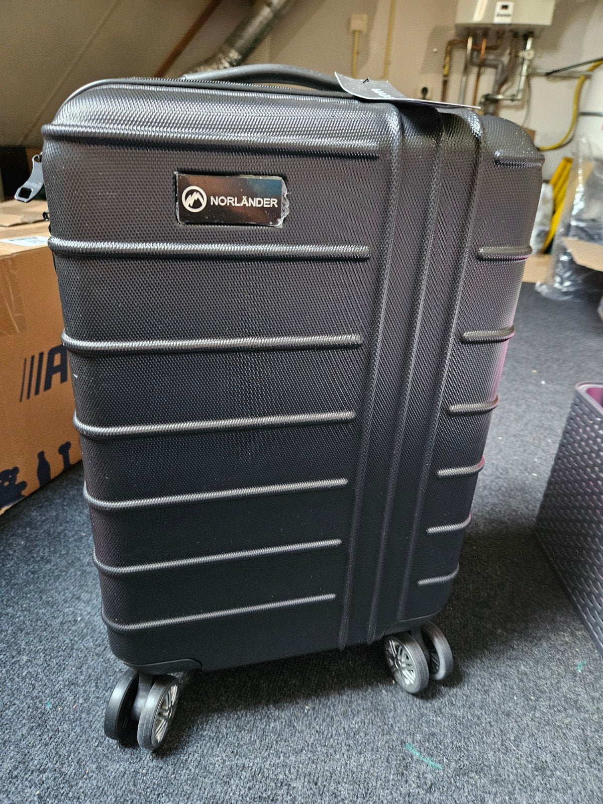 Norländer Handbagage Koffer Zwart - TSA slot & Wieltjes, 20 tot 30 cm, Zwart, Nieuw, Ophalen of Verzenden