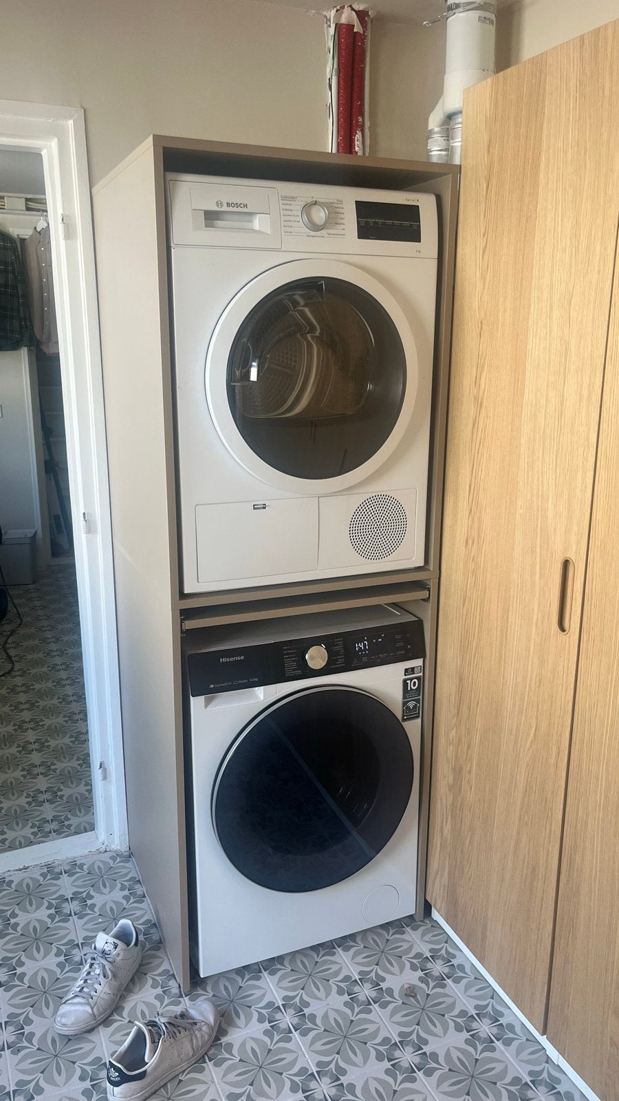 Platanroom Dante wasmachine ombouw onderkast met lade, Ophalen, Nieuw