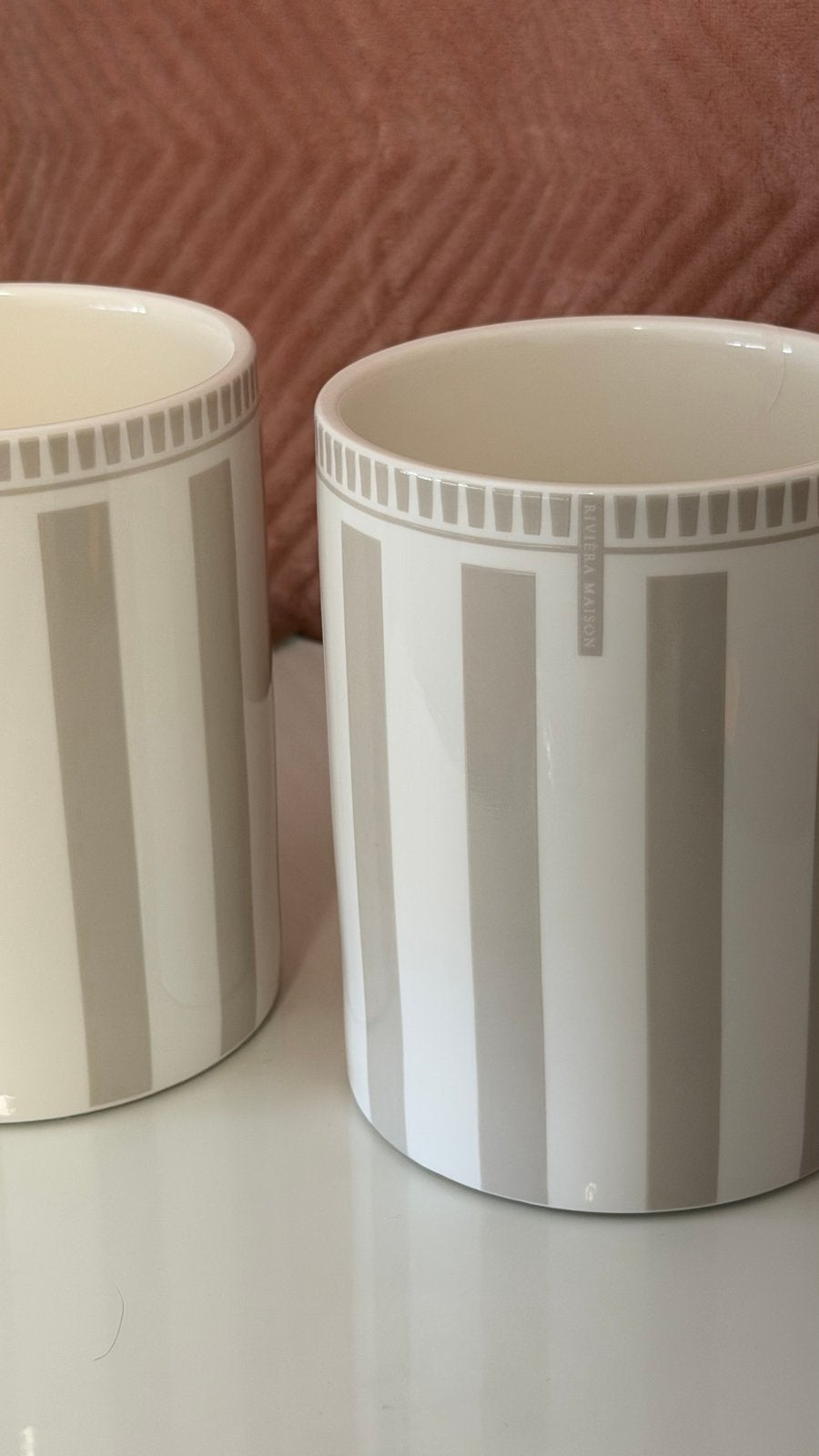 Riviera Maison potten - set van 2, Huis en Inrichting, Overige merken, Keramiek, Zo goed als nieuw, Modern