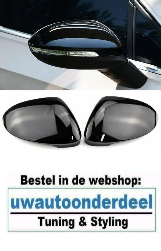 Spiegel Spiegelkap Spiegelkappen glans Zwart Geschikt Voor V, Verzenden