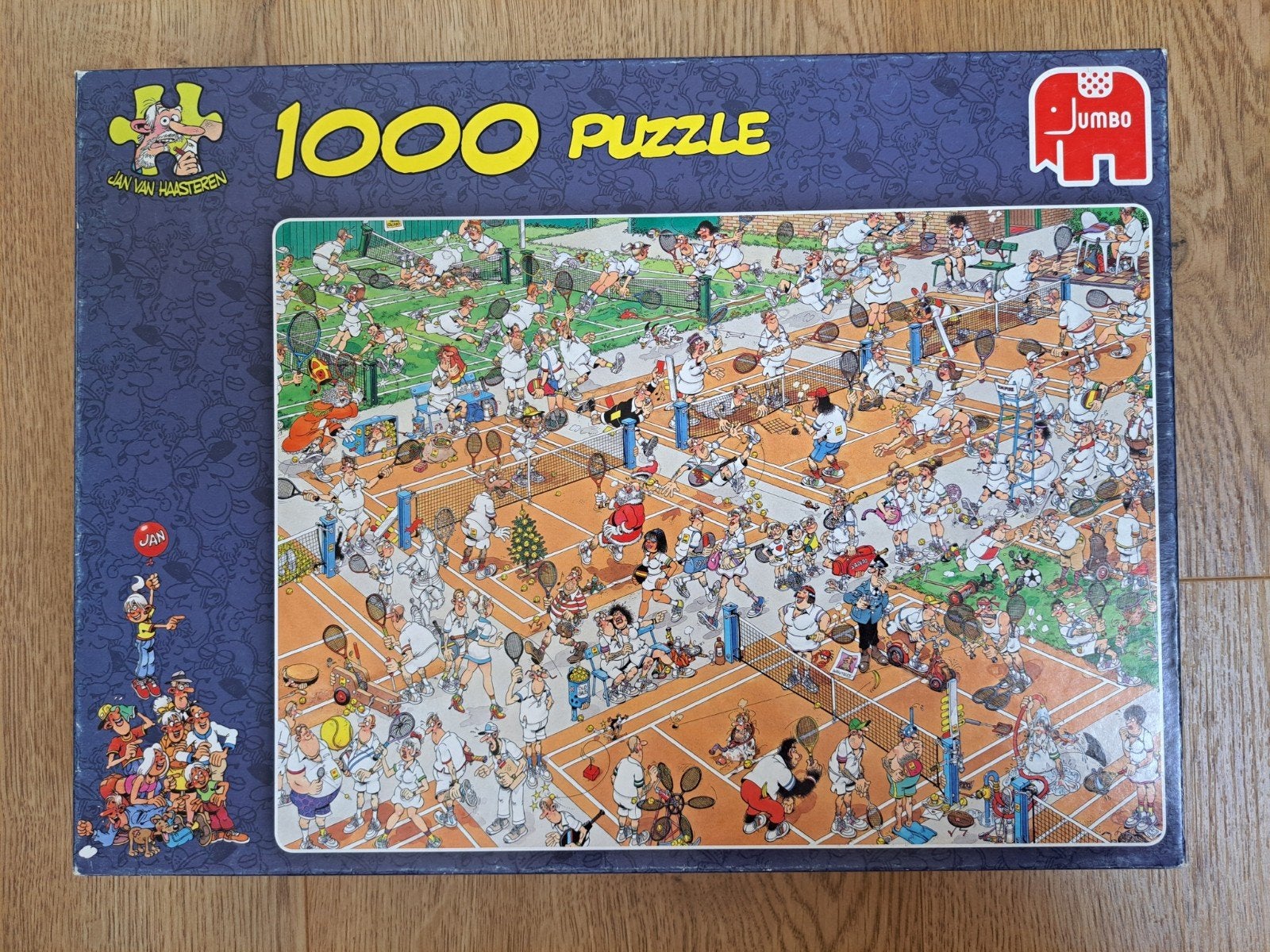 Puzzel Jan van Haasteren 1000 stukjes Tennis, Ophalen, 500 t/m 1500 stukjes, Zo goed als nieuw, Legpuzzel