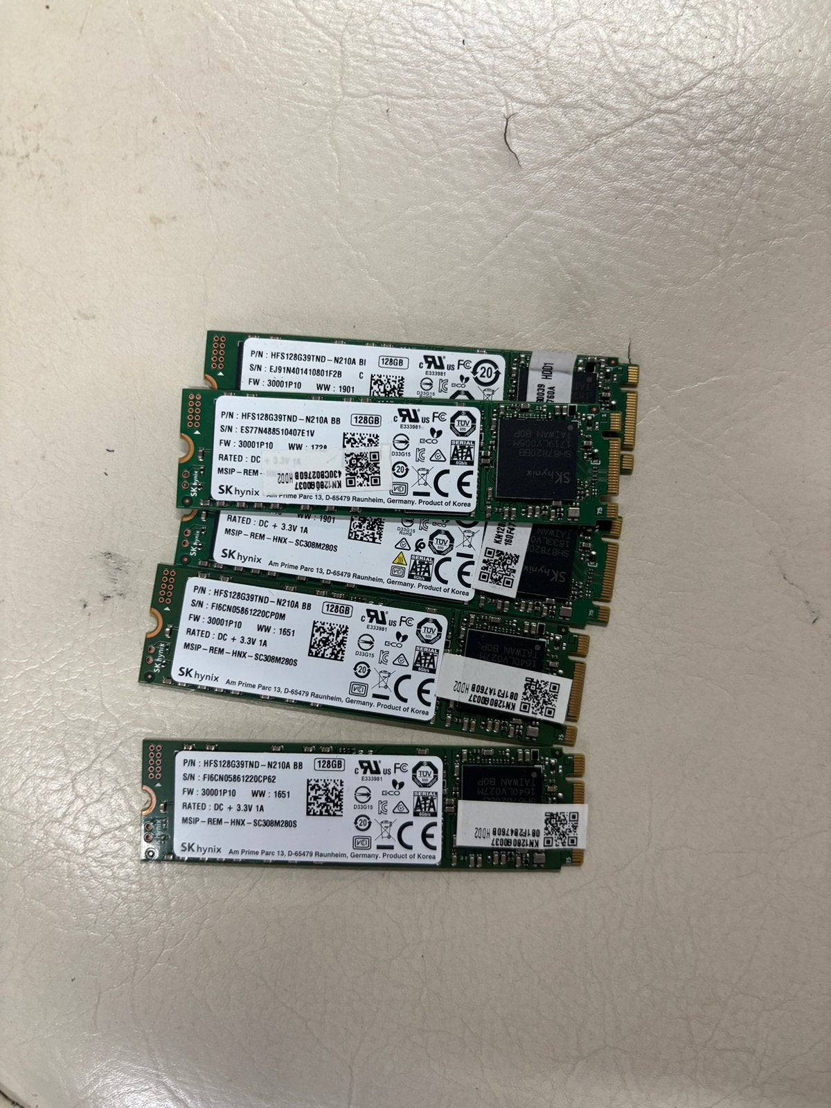 5x SK Hynix 128GB M.2 SATA SSD 2280 SC308, Ophalen of Verzenden, Gebruikt, Laptop