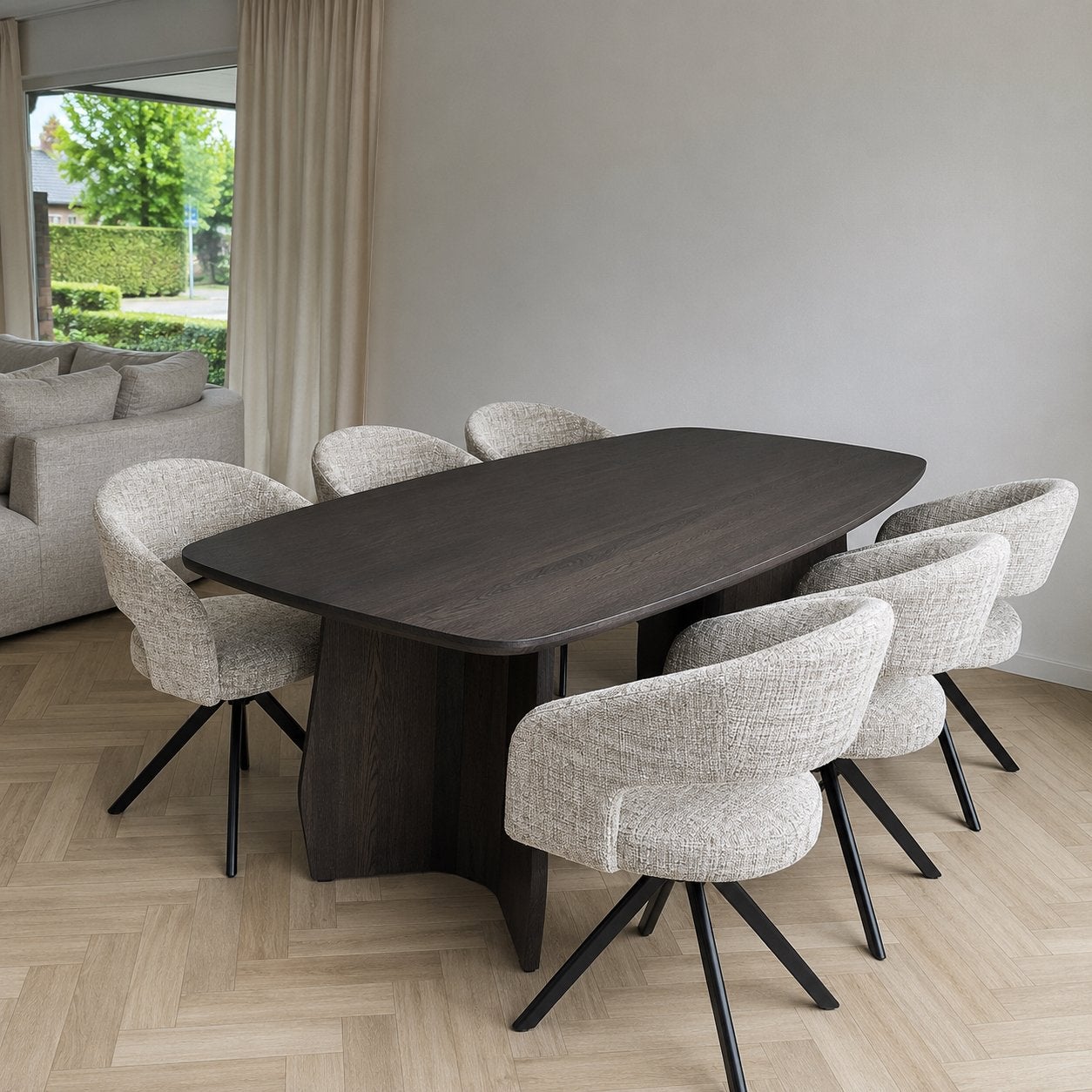 Eetkamerstoelen Draaibaar Set van 6 | NIEUW - MEGA OUTLET, Overige kleuren, Nieuw, Ophalen of Verzenden, Stof