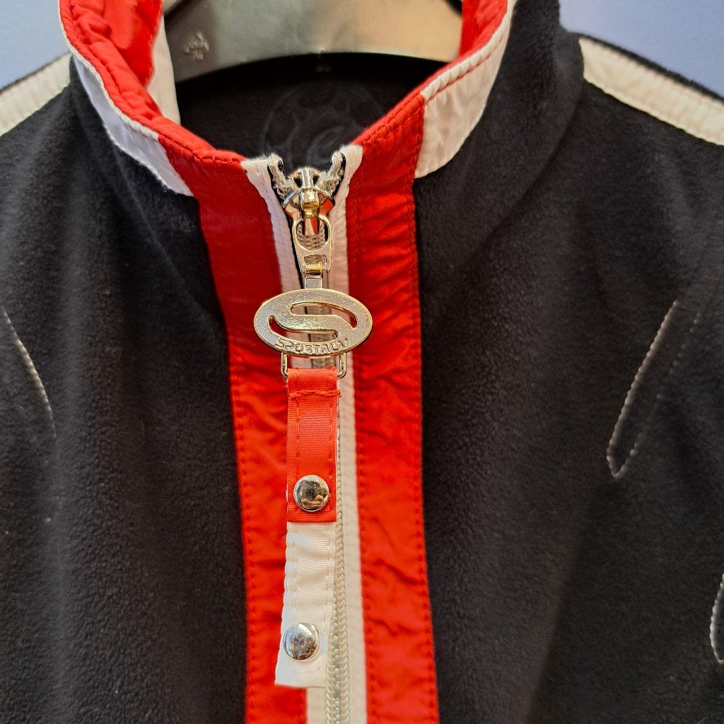 Sportalm fleece vest zwart / wit / rood wat dunner S 47033, ., Zwart, Maat 36 (S), .