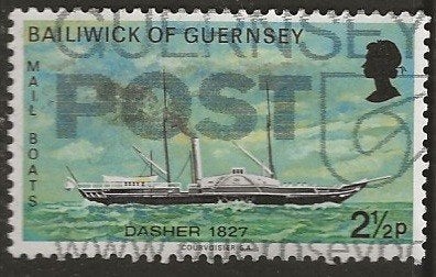Guernsey 7, schip, Verzenden, Gestempeld