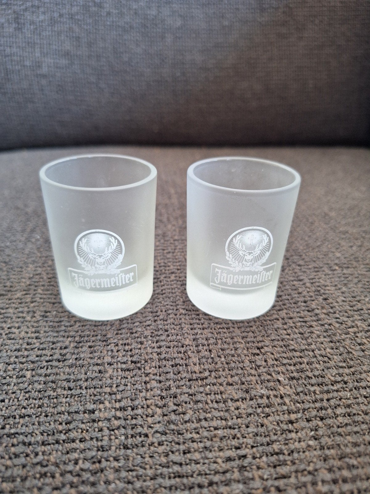 JÄGERMEISTER glaasjes 2 cl, 2 stuks, Verzamelen, Ophalen of Verzenden, Zo goed als nieuw, Borrel- of Shotglas