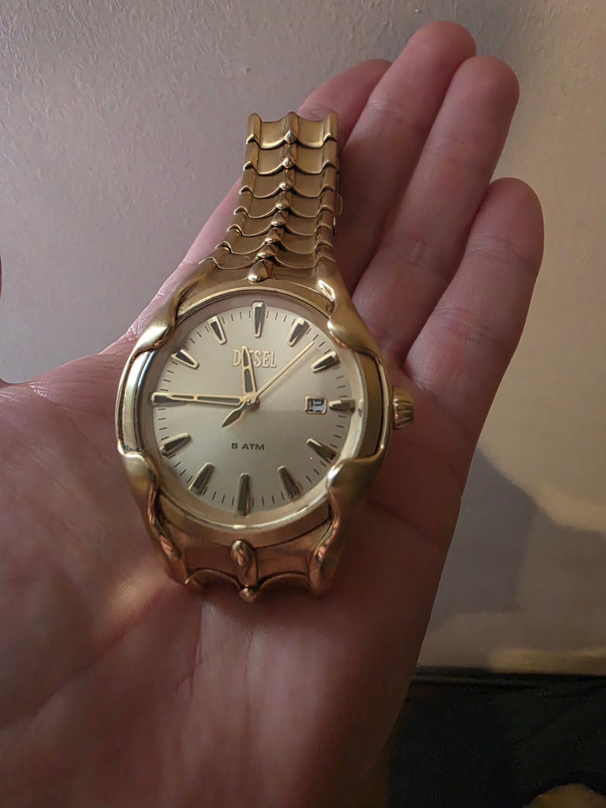 Gouden Diesel horloge - Zo goed als nieuw, Overige merken, Overige materialen, Polshorloge, Overige materialen