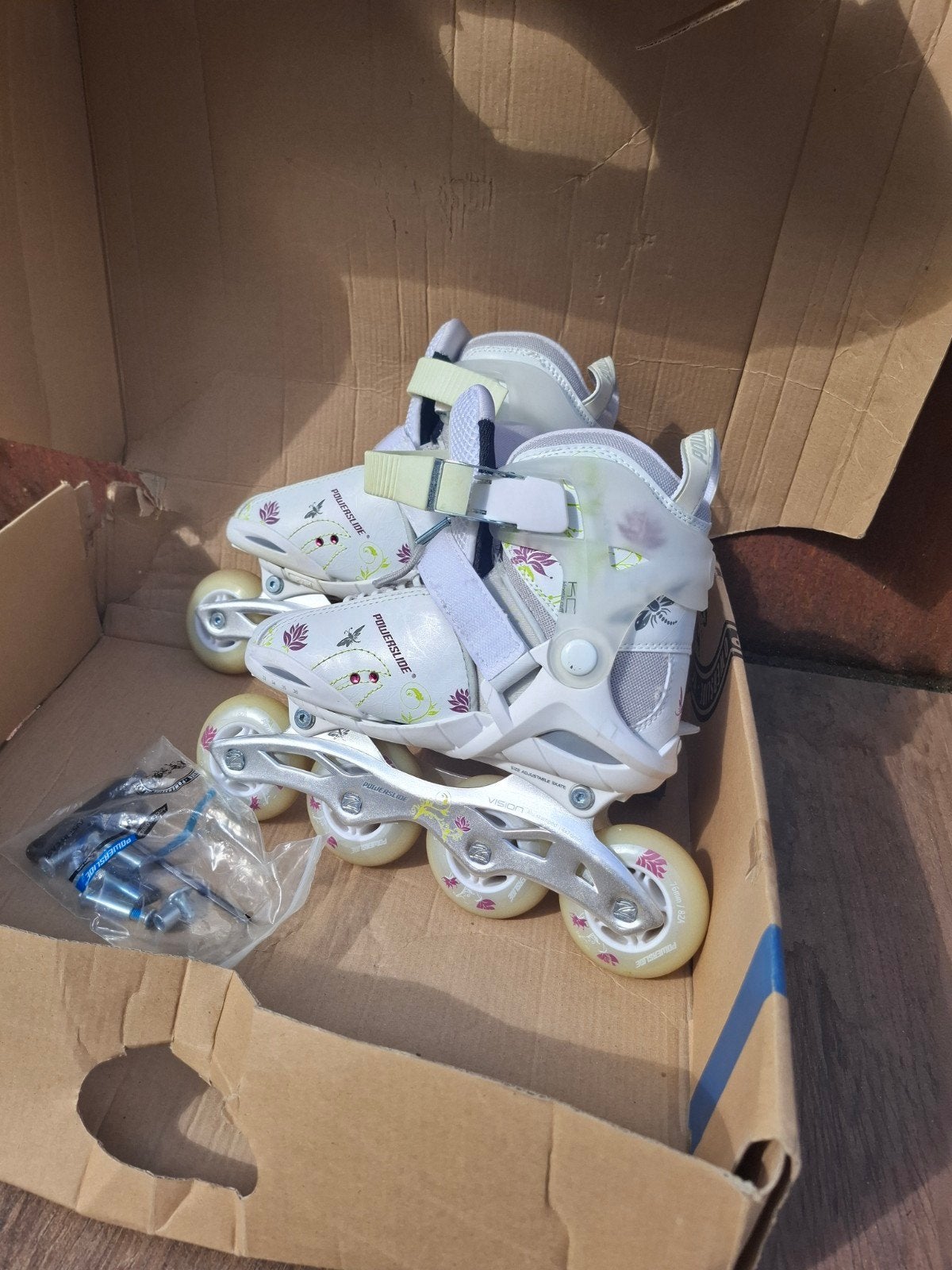 Powerslide Inline Skates - maat 33-36 Verstelbaar voor Kinde, Ophalen, Verstelbaar, Kinderen, Zo goed als nieuw