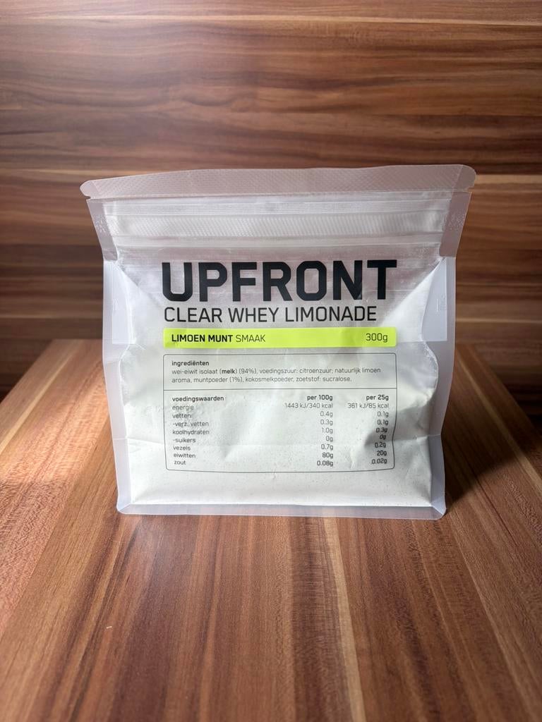 Upfront Clear Whey Limonade Limoen Munt (zak 300 gram), Ophalen of Verzenden, Nieuw, Poeder of Drank