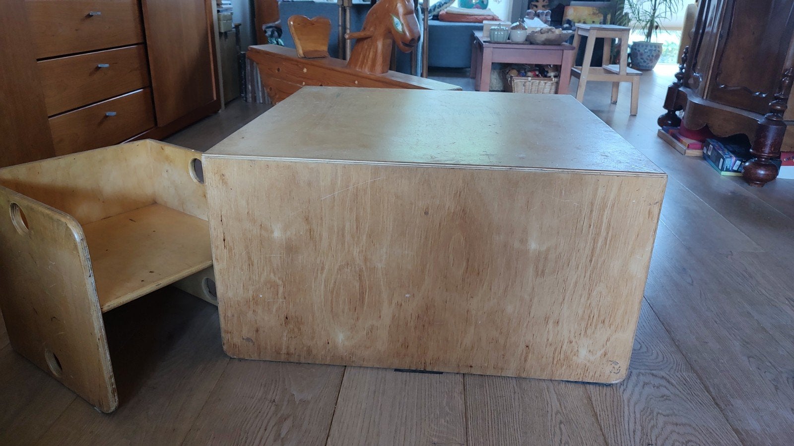 peuter en kleuter tafel en stoelen van beukenhout, Kinderen en Baby's, Ophalen, Gebruikt, Tafel(s)
