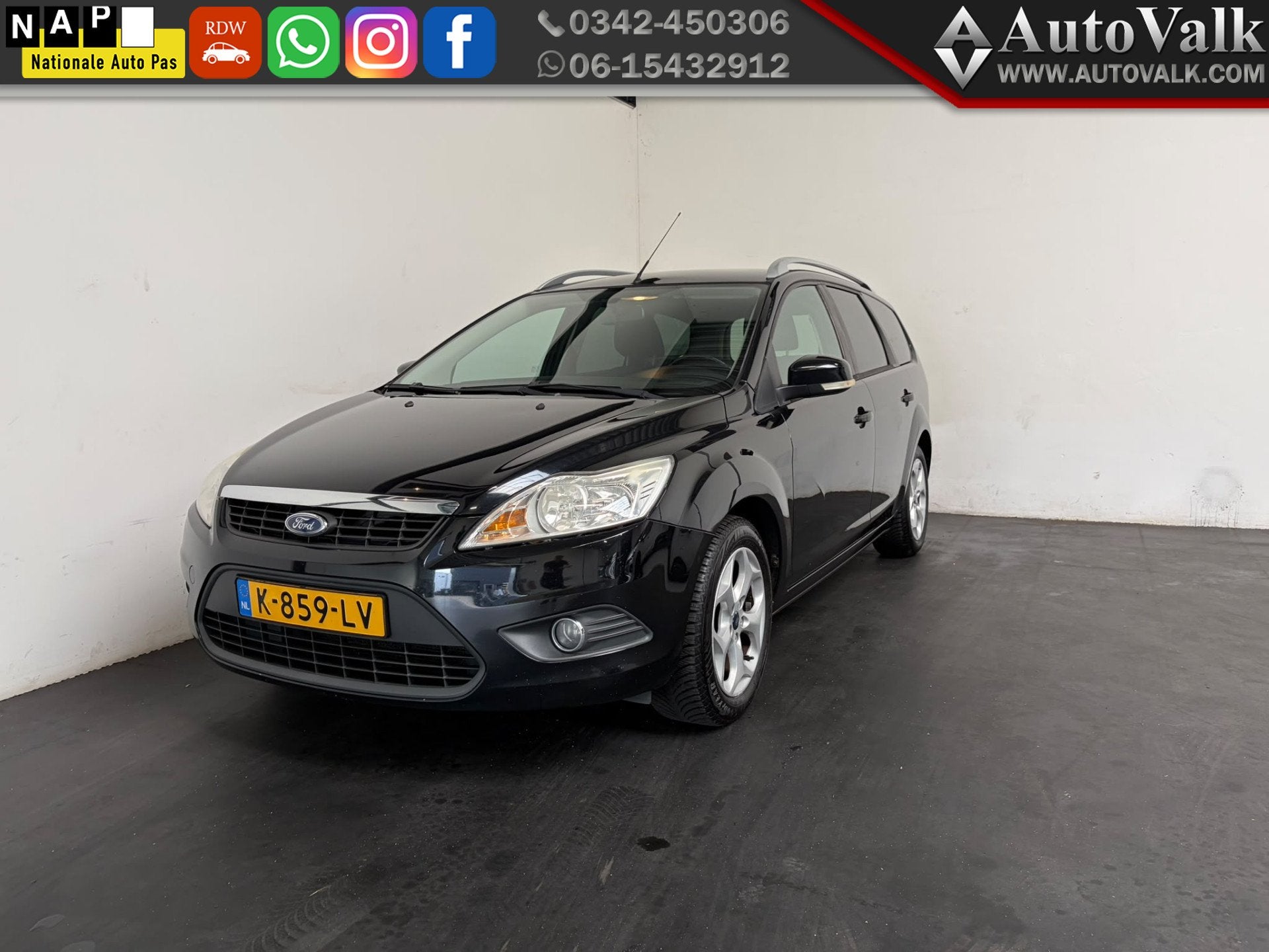 Ford FOCUS Wagon 1.6 Comfort. Trekhaak! (bj 2010), Auto's, Gebruikt, 4 cilinders, 635 kg, Zwart