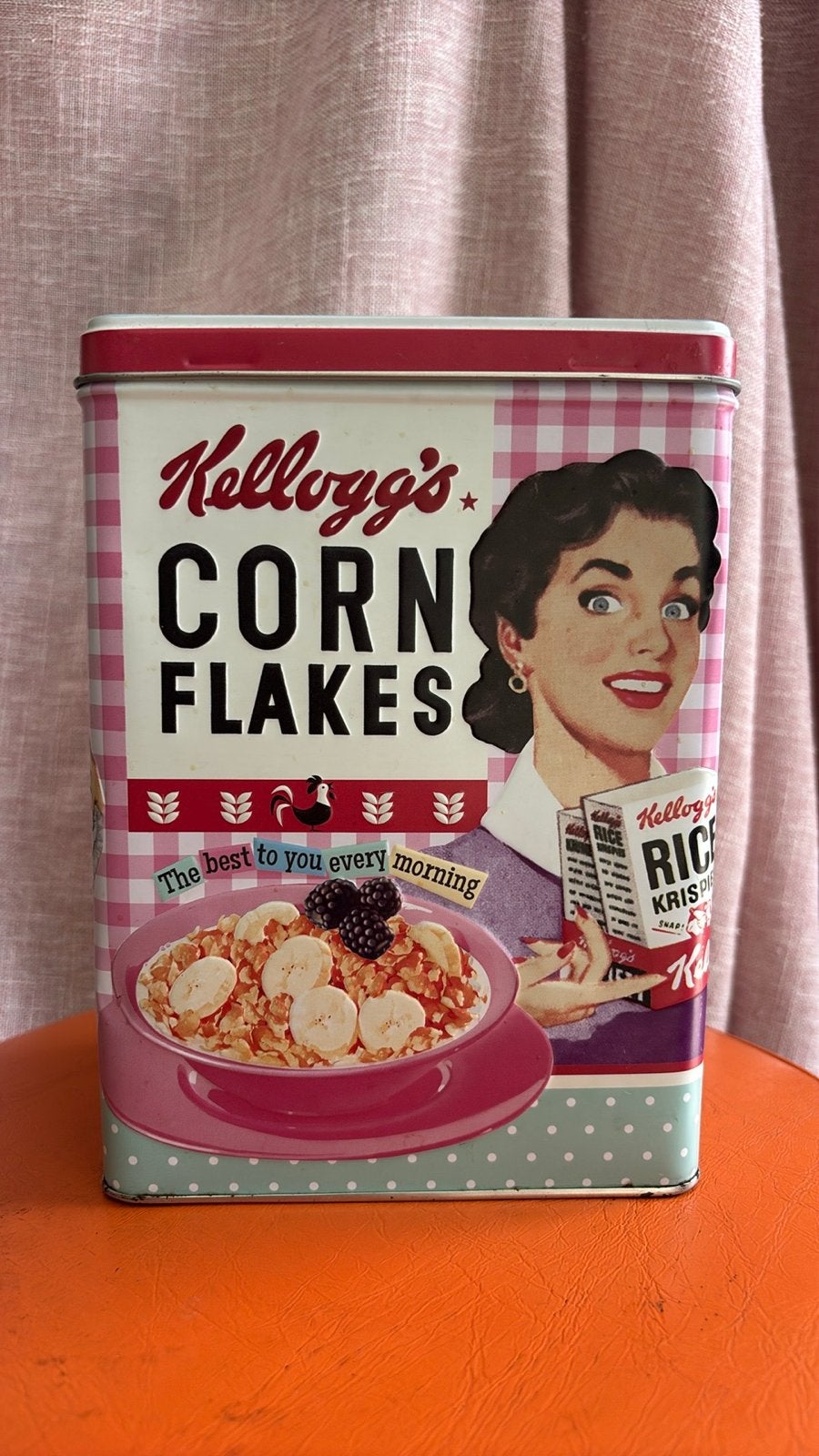 Vintage Kellogg's Corn Flakes Blikken Bus - Retro Design, Ophalen of Verzenden, Gebruikt, Koek(jes), Overige merken