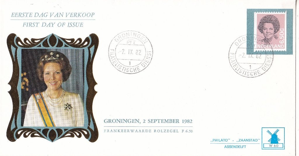 Philato – FDC – Koningin Beatrix – type Struycken - NVPH W60, Postzegels en Munten, Verzenden, Envelop