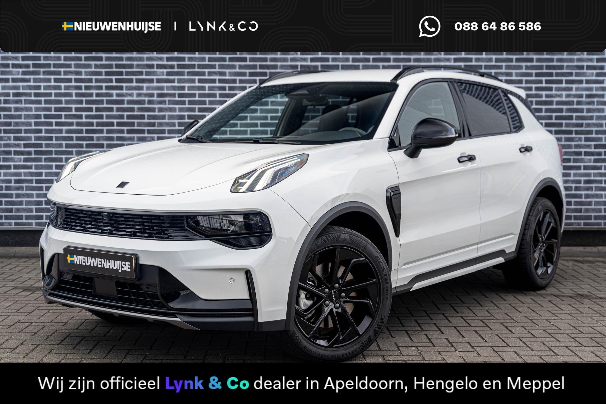 Lynk & Co 01 1.5 Plug-in Hybrid Black Edition | PHEV | Nieuw, 4 cilinders, Alcantara, Wit, Bedrijf