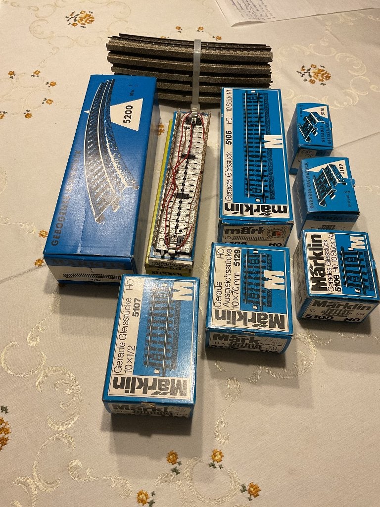 maerklin ho (aansluit)rails in div. lengte, Wisselstroom, Gebruikt, Rails, Ophalen of Verzenden