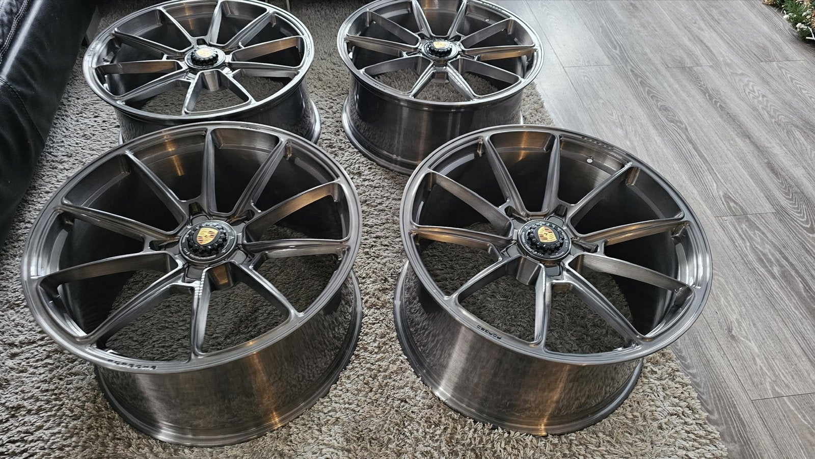 22 inch Custom Porsche Panamera Velgen - Brushed Grey, Ophalen, Gebruikt, Velg(en), 21 inch