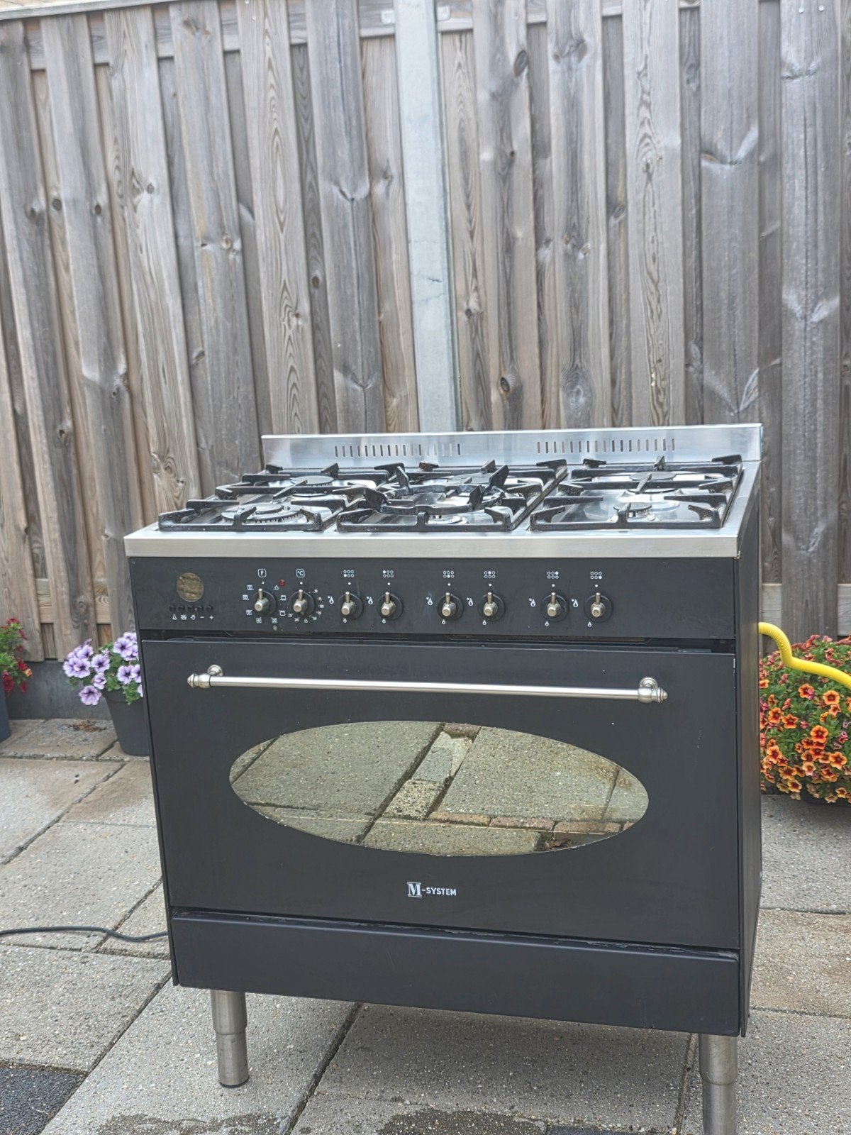 M-System Vrijstaand Gasfornuis met Oven - Zo goed als nieuw, Ophalen, 60 cm of meer, 3 kookzones of minder, Zo goed als nieuw