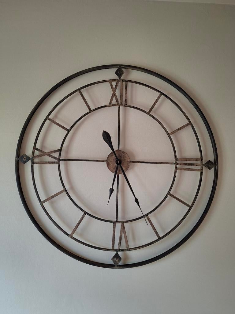 Grote decoratieve wandklok - 90 cm doorsnee, Ophalen of Verzenden