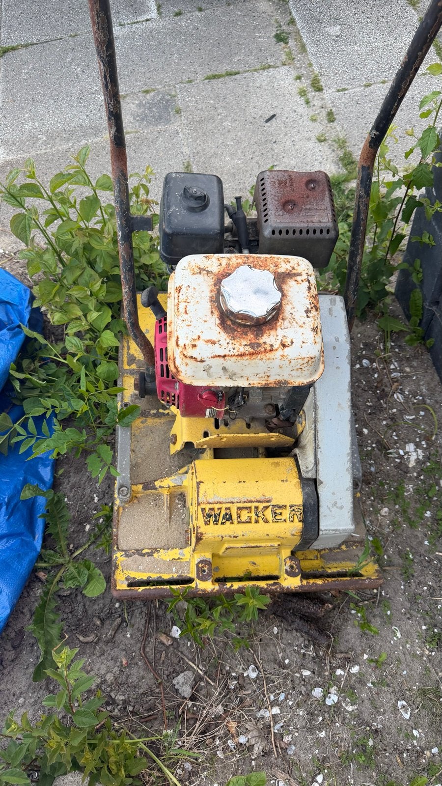 Wacker UPA1750 Trillerplaat met Honda GX160 motor, Ophalen of Verzenden, Gebruikt