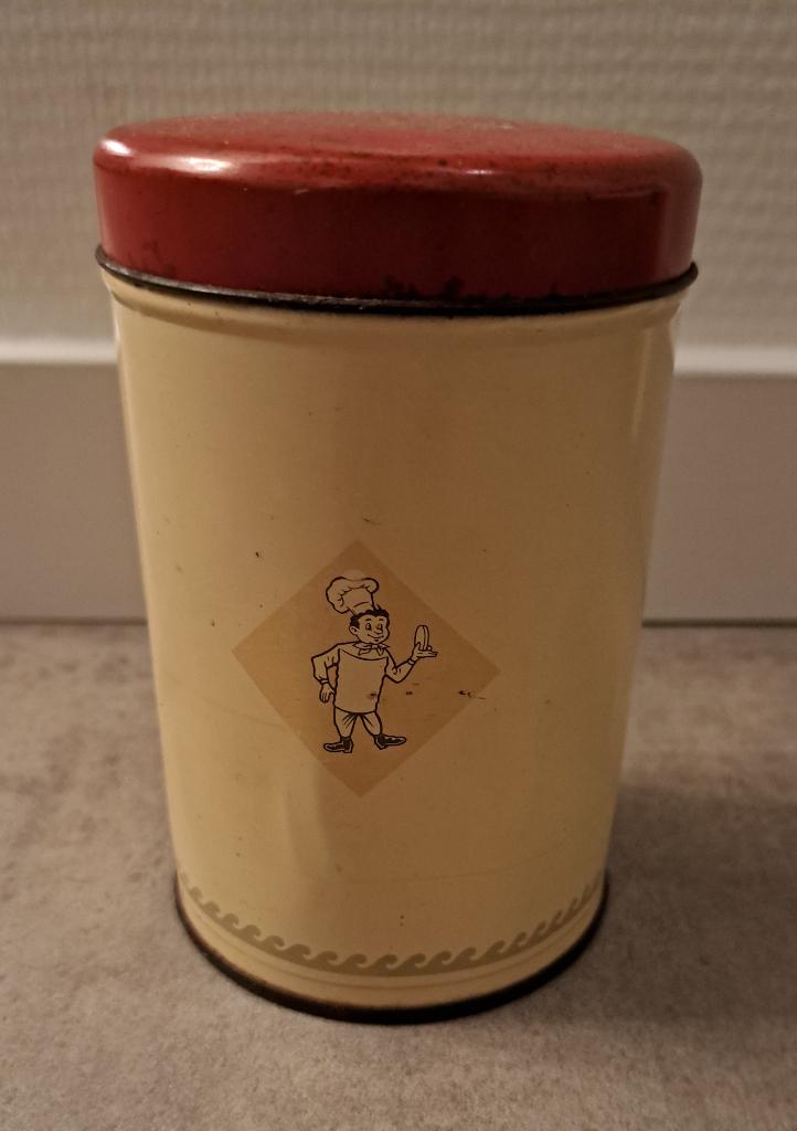 Bolletje beschuitbus, jaren 50, kleine versie, Ophalen of Verzenden, Gebruikt, Beschuit, Bolletje