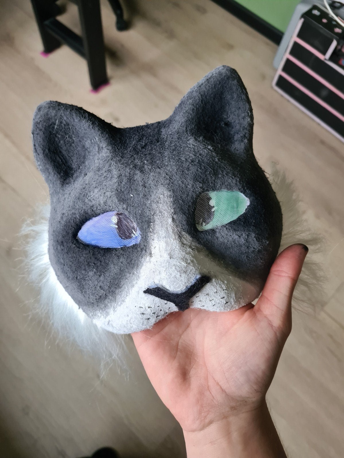 Therian masker grijze kat, Ophalen of Verzenden, Nieuw