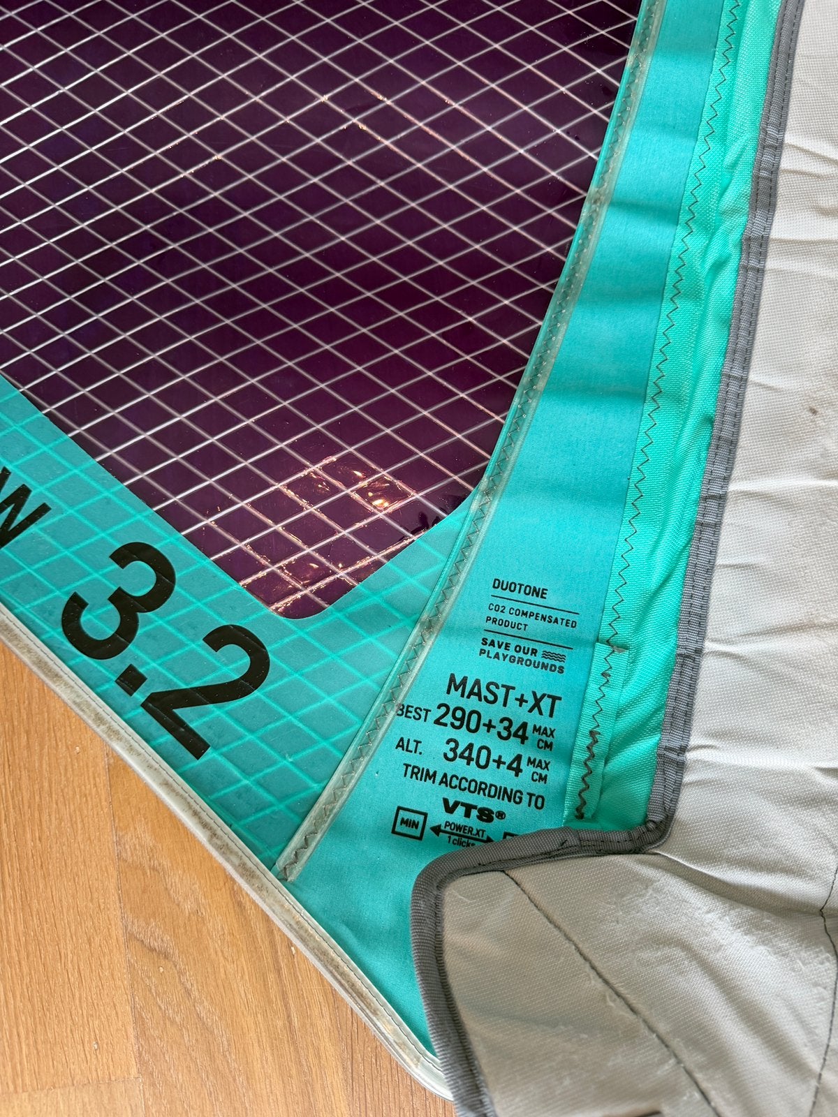 Duotone NOW 3.2 kind/junior windsurfzeil/mast, Watersport en Boten, Windsurfen, Ophalen of Verzenden, Zo goed als nieuw, Zeil