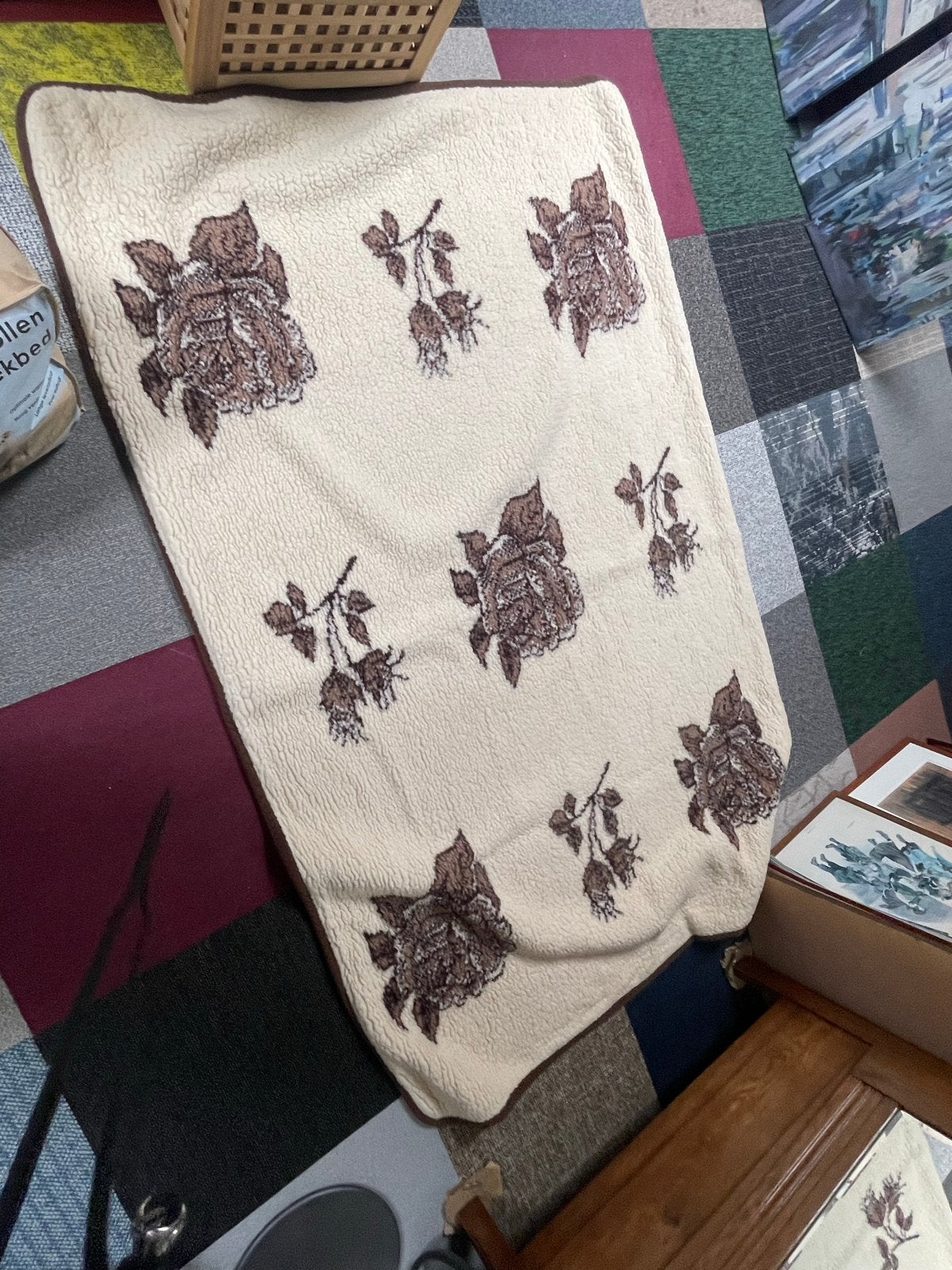 Vintage merino wollen dekens, Ophalen, Gebruikt, Eenpersoons, Beige