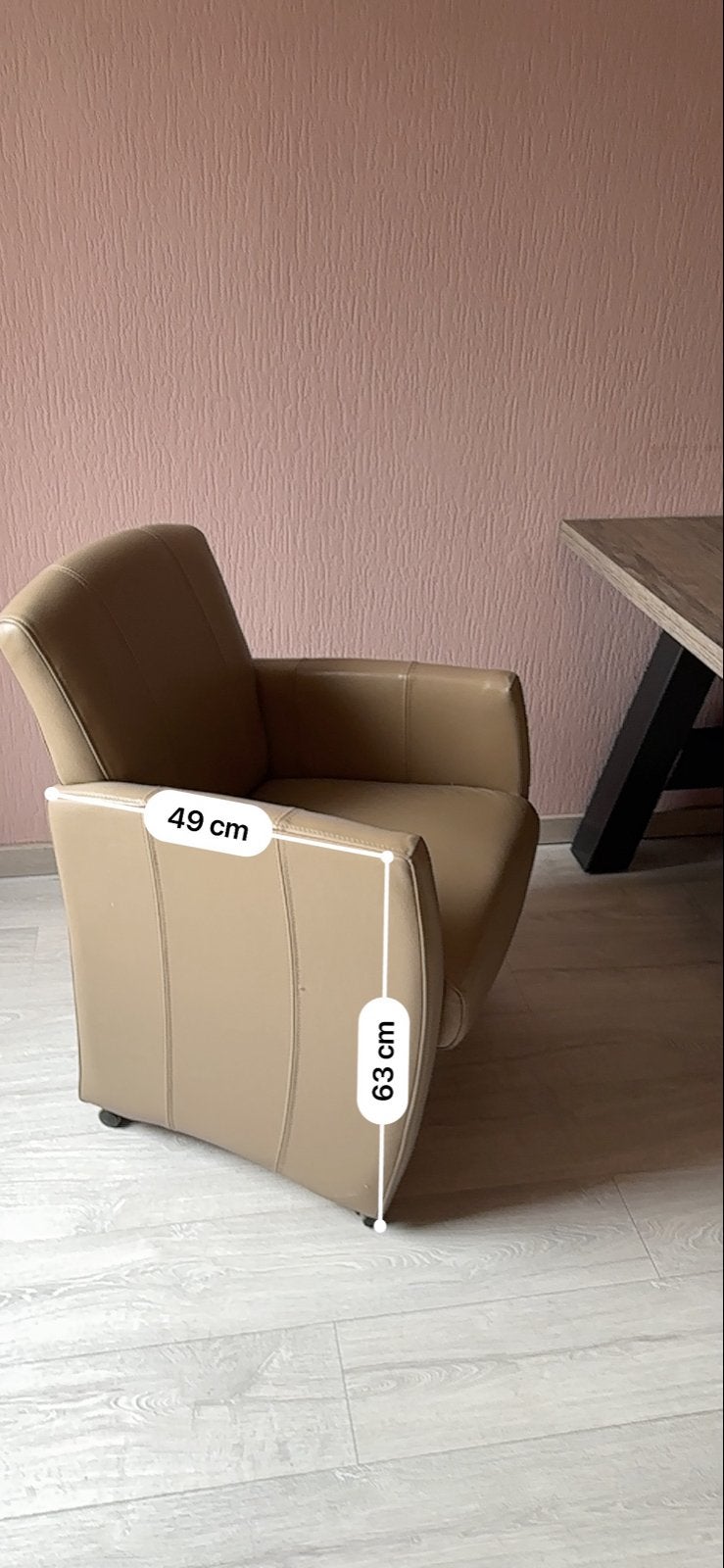Twee Henders & Hazel fauteuil - Zo goed als nieuw, Ophalen, Minder dan 75 cm, Leer, Zo goed als nieuw