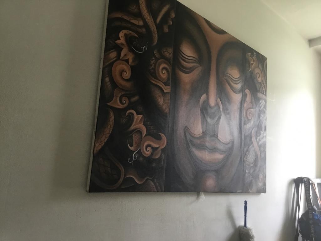 Groot Boeddha Schilderij - Oosterse Kunst 75 euro, Ophalen of Verzenden