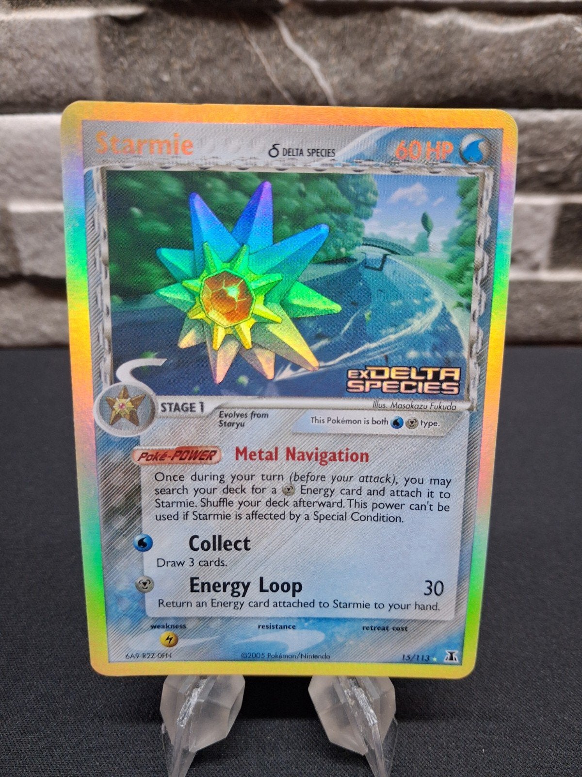 Pokemon Starmie Delta Species Holo 15/113 EX Delta Species, Ophalen of Verzenden, Zo goed als nieuw, Losse kaart, Foil
