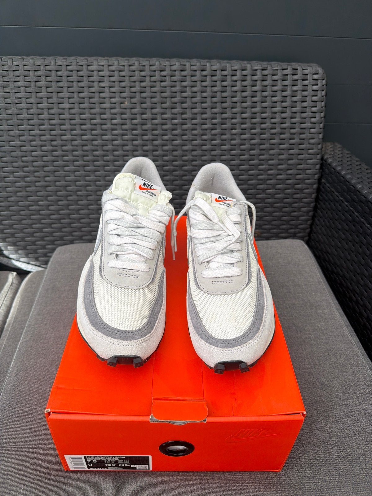 Nike LDWaffle x Sacai Summit White/Wolf Grey, Kleding | Heren, Ophalen of Verzenden, Nieuw, Wit, Sneakers of Gympen