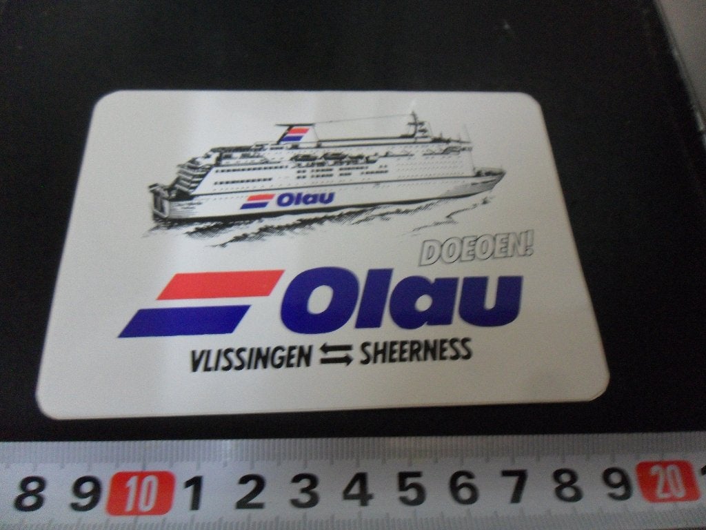 sticker Ferry OLAU Vlissingen Sheerness   DOEOEN !, Ophalen, Zo goed als nieuw