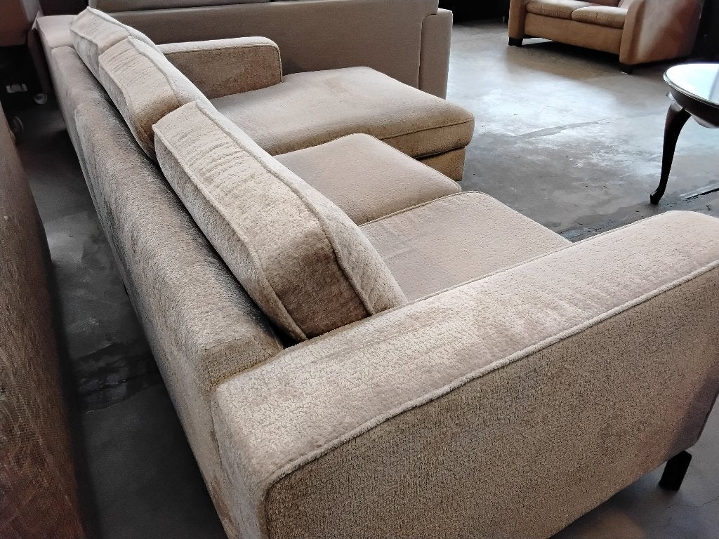 Hoekbank (chaise longue) voor 330=! Second Life Wolvega!, Ophalen, Zo goed als nieuw, Stof, 200 tot 250 cm