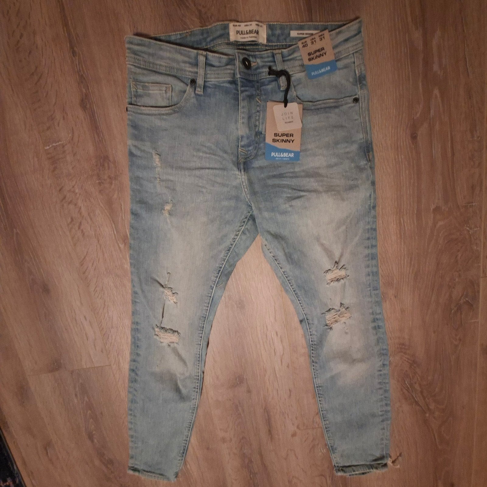 Heren nieuwe spijkerbroek maat 40 blue super skinny  Pull &, Blauw, Nieuw, W32 (confectie 46) of kleiner, Ophalen of Verzenden