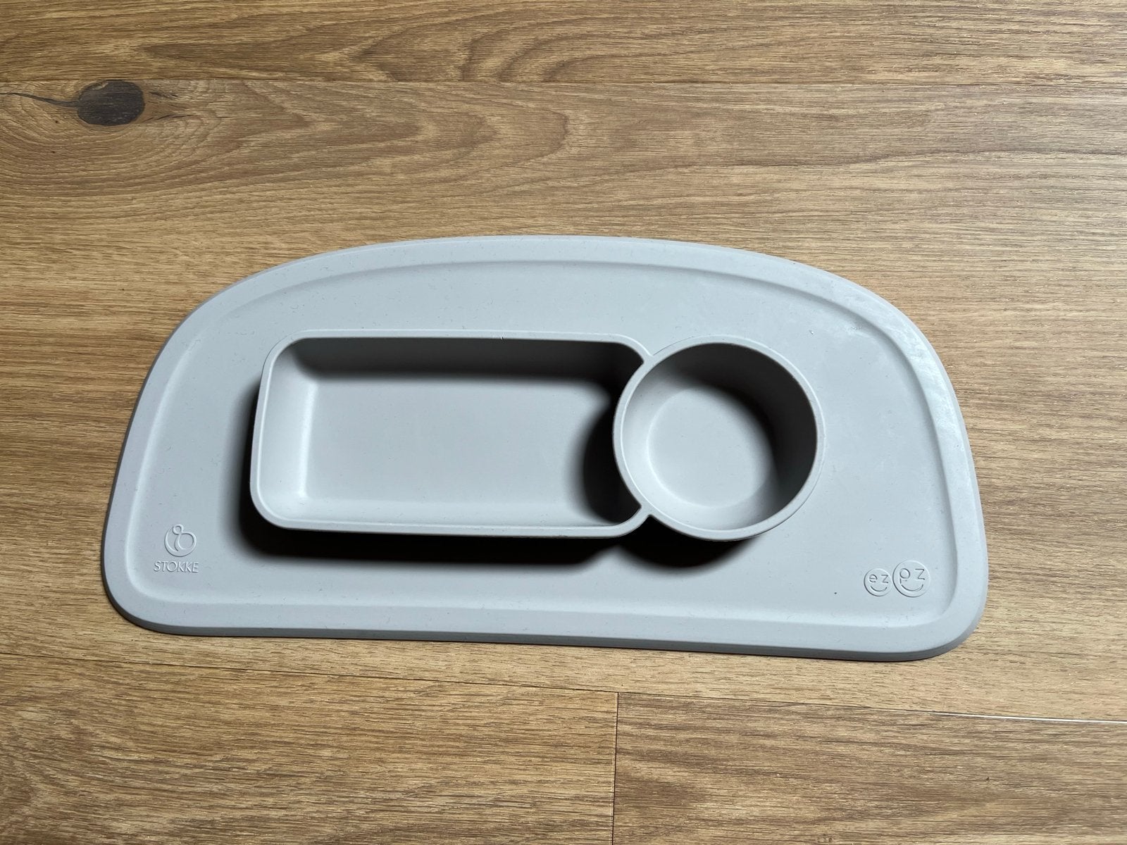 Stokke EZPZ Siliconen Placemat met Kom en Bord - Grijs, Ophalen, Zo goed als nieuw