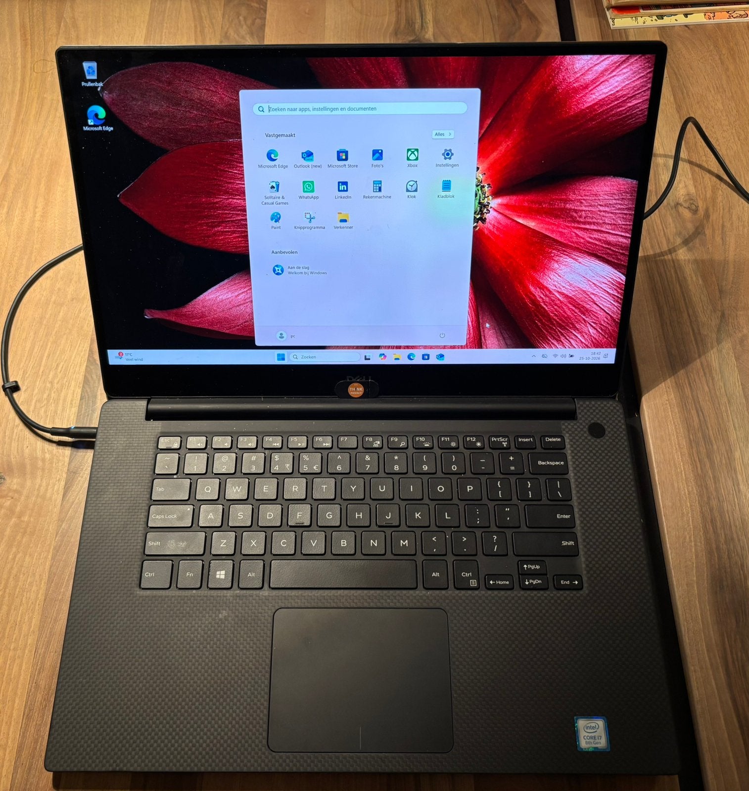 Delll XPS 9570 laptop, zilver, 15.6" 4K UltraHD touch-screen, Computers en Software, Gebruikt, Verzenden, Met touchscreen, SSD