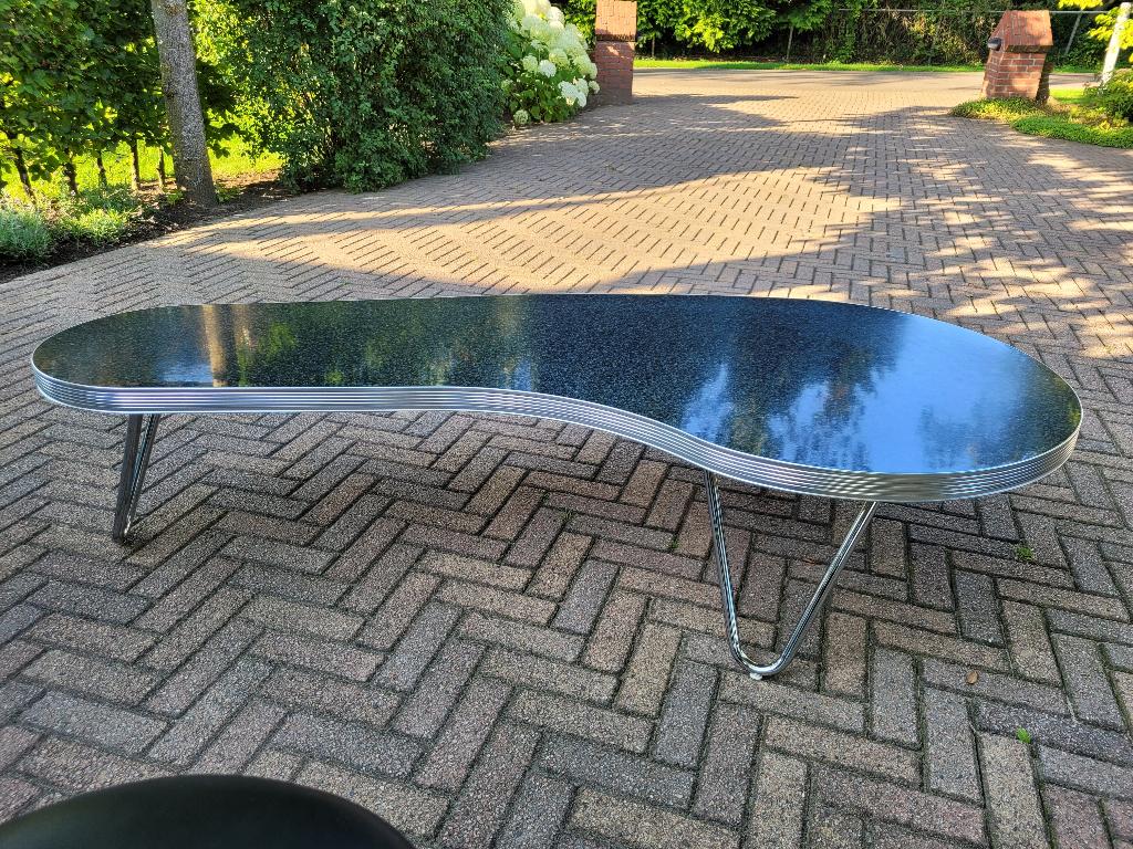 Bel Air boomerang salontafel TO-17 fifties sixties tafel, Huis en Inrichting, Ophalen, 50 tot 100 cm, Zo goed als nieuw, Amerikaanse retro fifties sixties