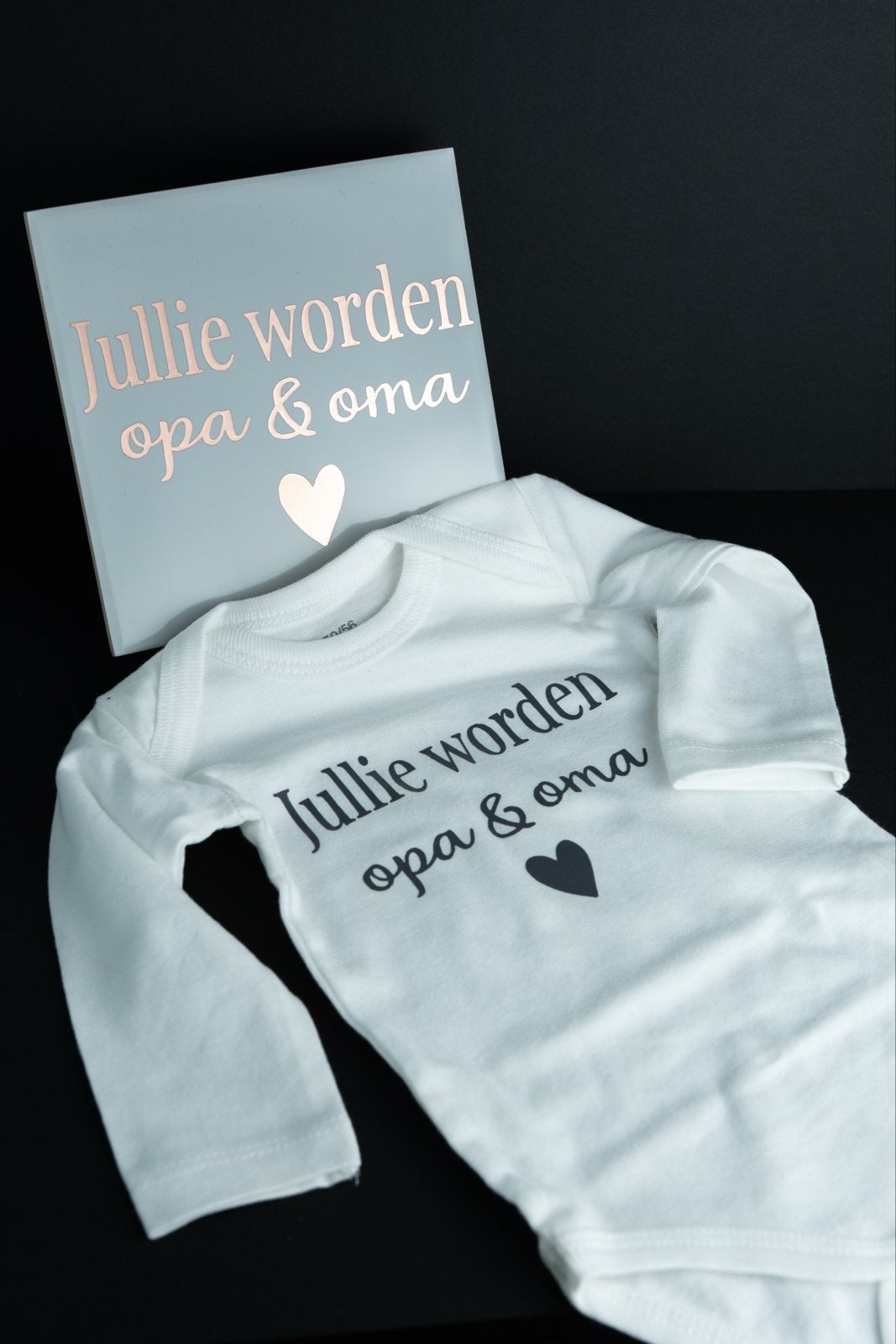 Zwangerschapsaankondiging Romper of Tegel - Opa & Oma, Ophalen of Verzenden, Nieuw, Jongetje of Meisje