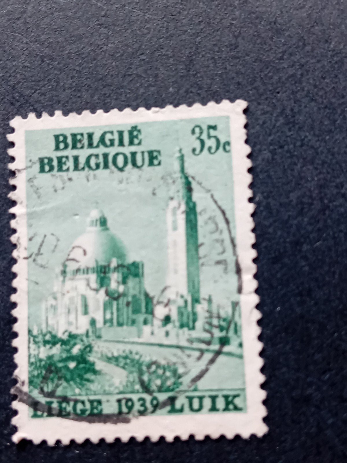 België 1939 Luik 35c Postzegel Gestempeld, Postzegels en Munten, Postzegels | Europa | België, Ophalen of Verzenden