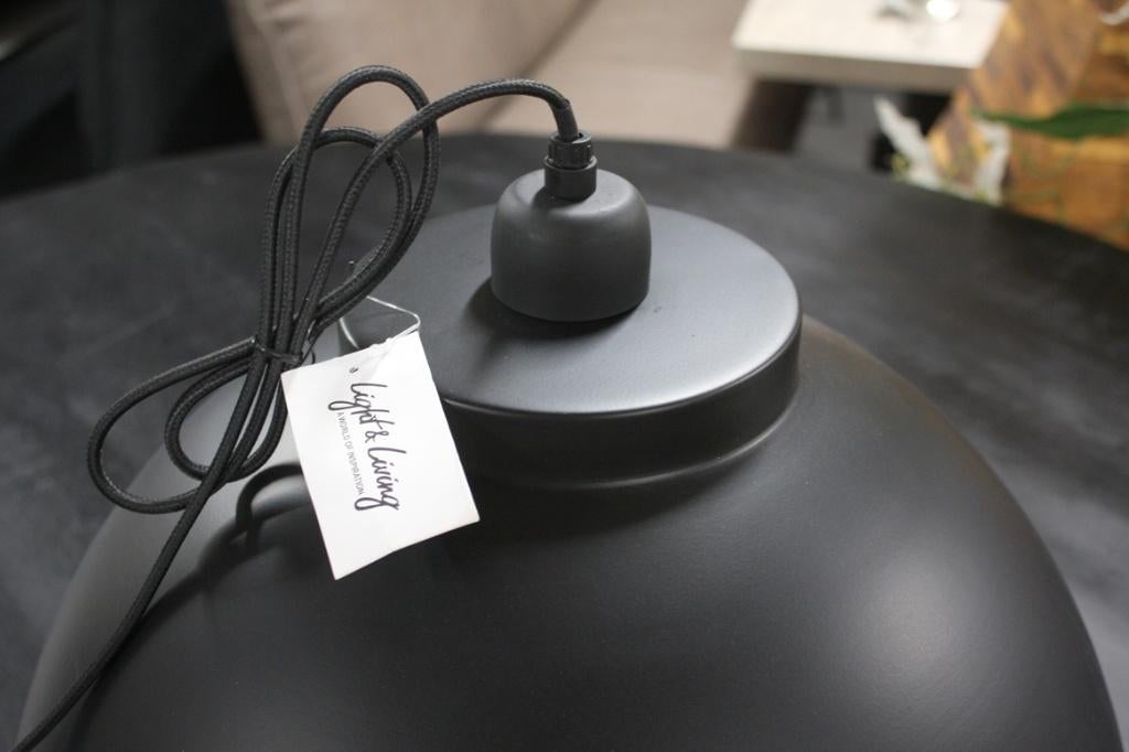 Ronde hanglamp KYLIE zwart / goud Ø45 Light & Living, Huis en Inrichting, Lampen | Hanglampen, Ophalen of Verzenden, Zo goed als nieuw