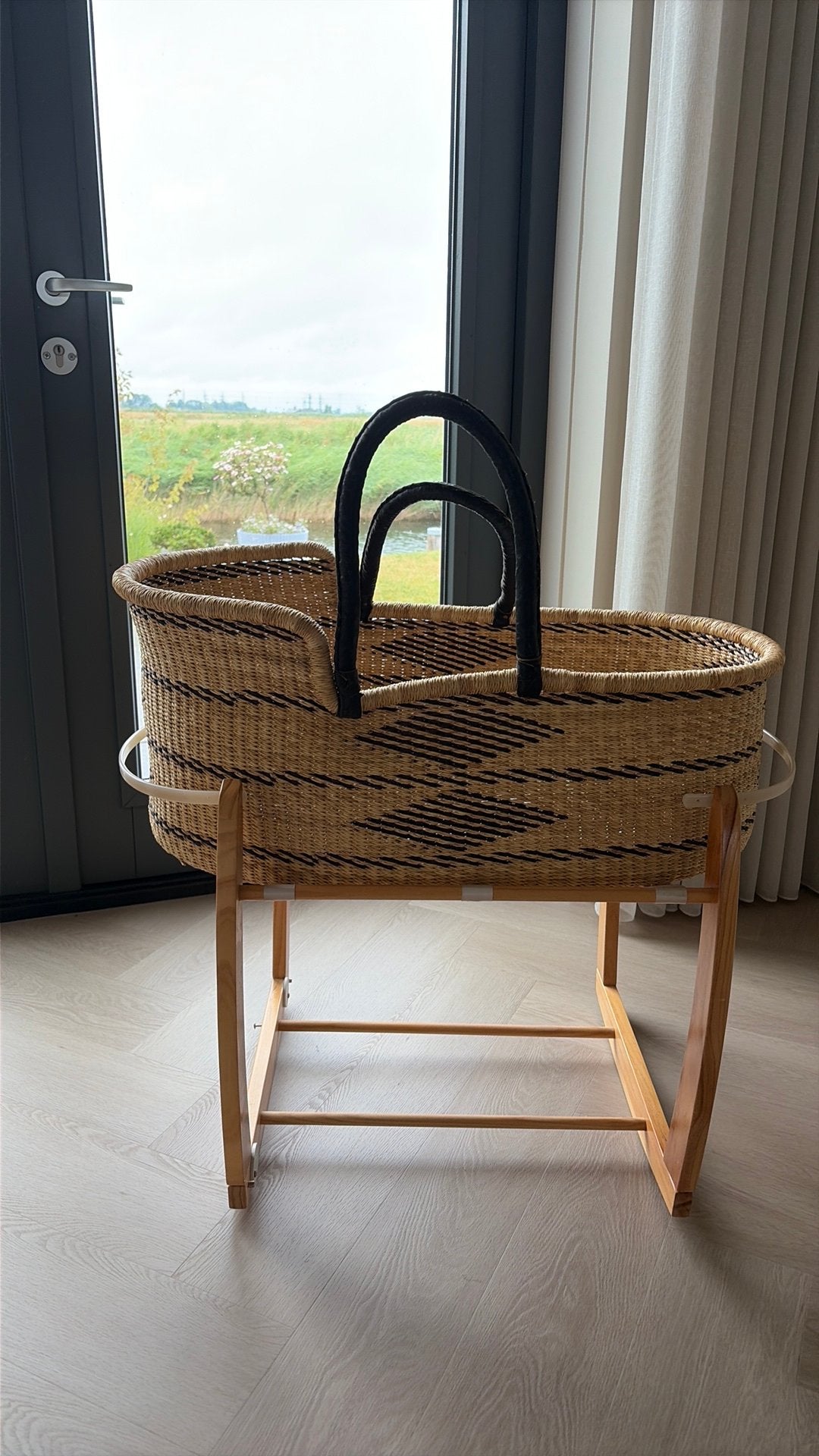 Handgevlochten baby mozes mand (nieuw), Ophalen, Nieuw, Wieg